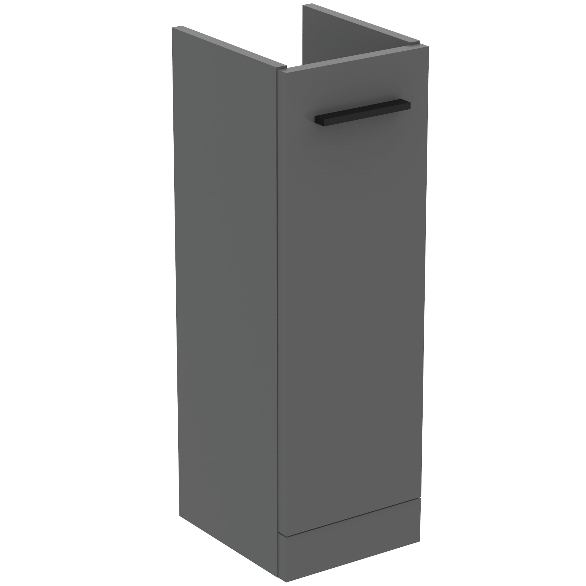 Ideal Standard i.Life A Slimline Pedestal Vanity Unit 225 x 260mm 1 Door Quartz Grey Matt