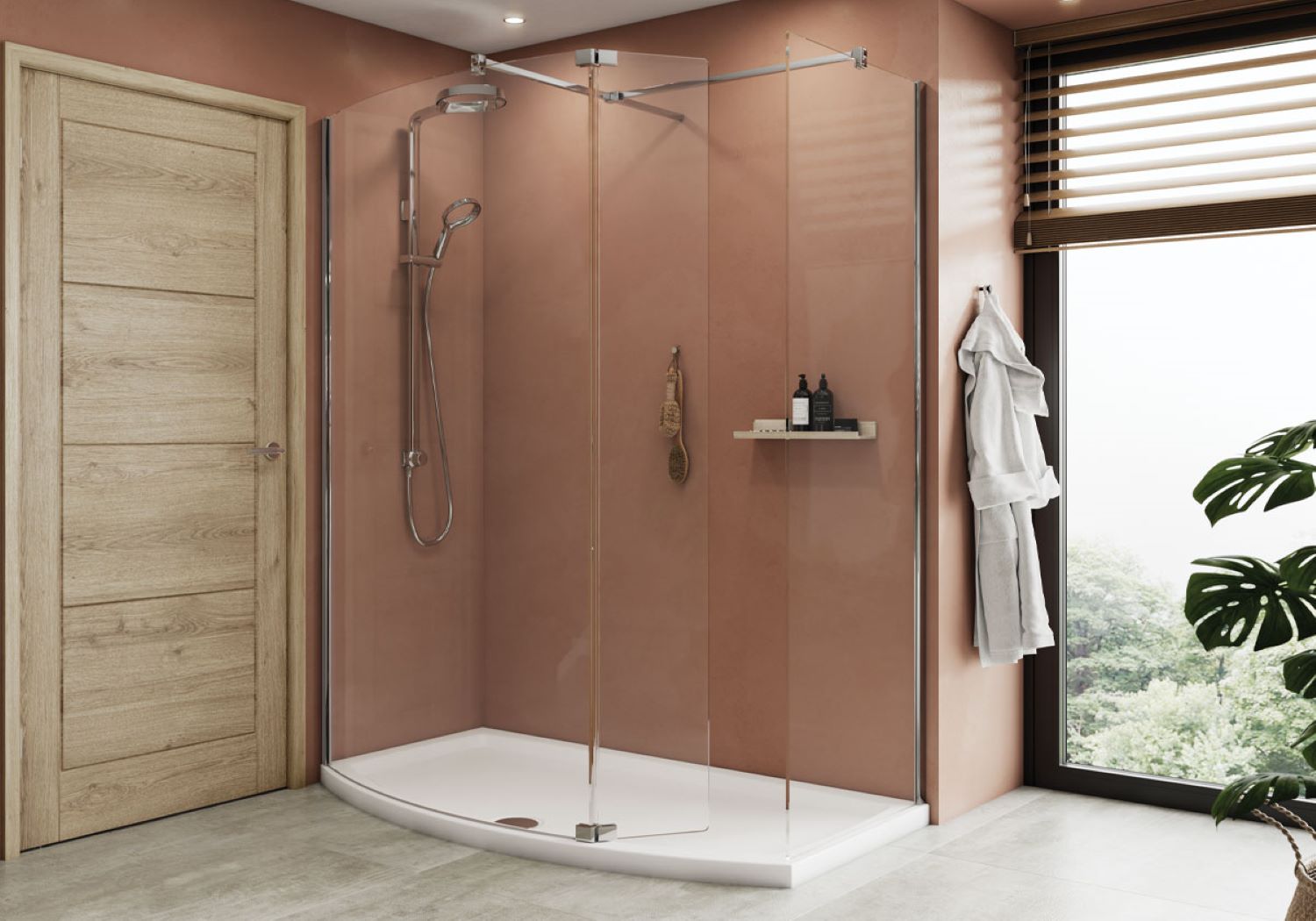 Kudos Showers Concept 2 Tray 1200 x 700 Bow Front