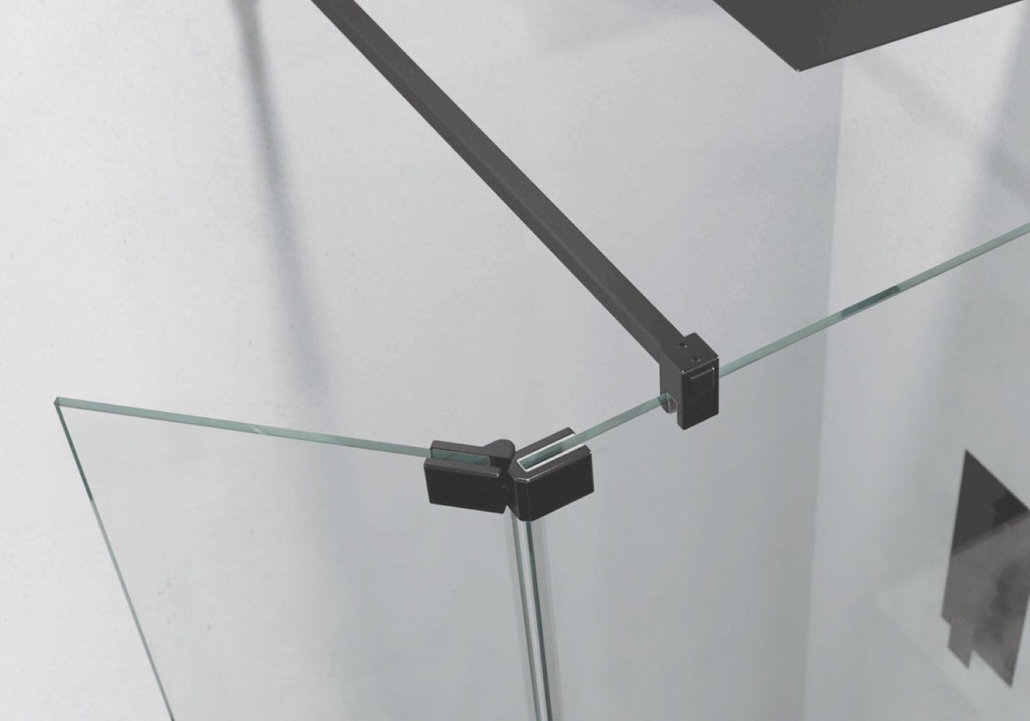 Kudos Showers Ultimate 2 10mm Fold Away Deflector Panel - Right Hand Black