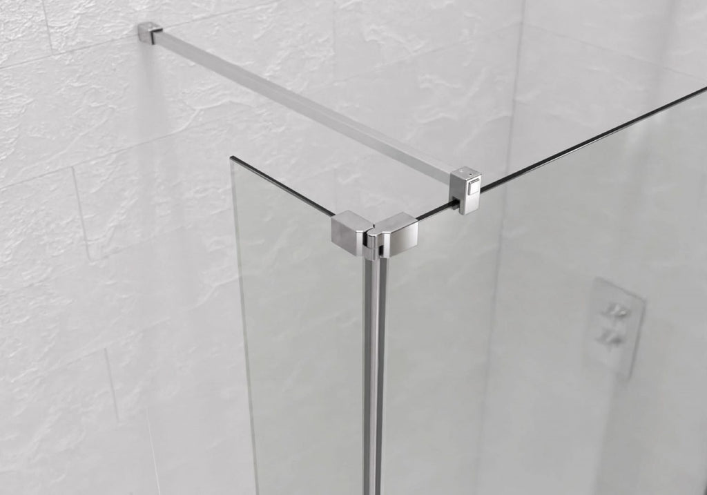 Kudos Showers Ultimate2 10 Brushed Nickel Left Hand Hinged Deflector Panel