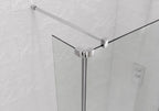 Kudos Showers Ultimate2 10 Brushed Nickel Left Hand Hinged Deflector Panel