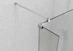 Kudos Showers Ultimate2 10 Brushed Nickel Left Hand Hinged Deflector Panel
