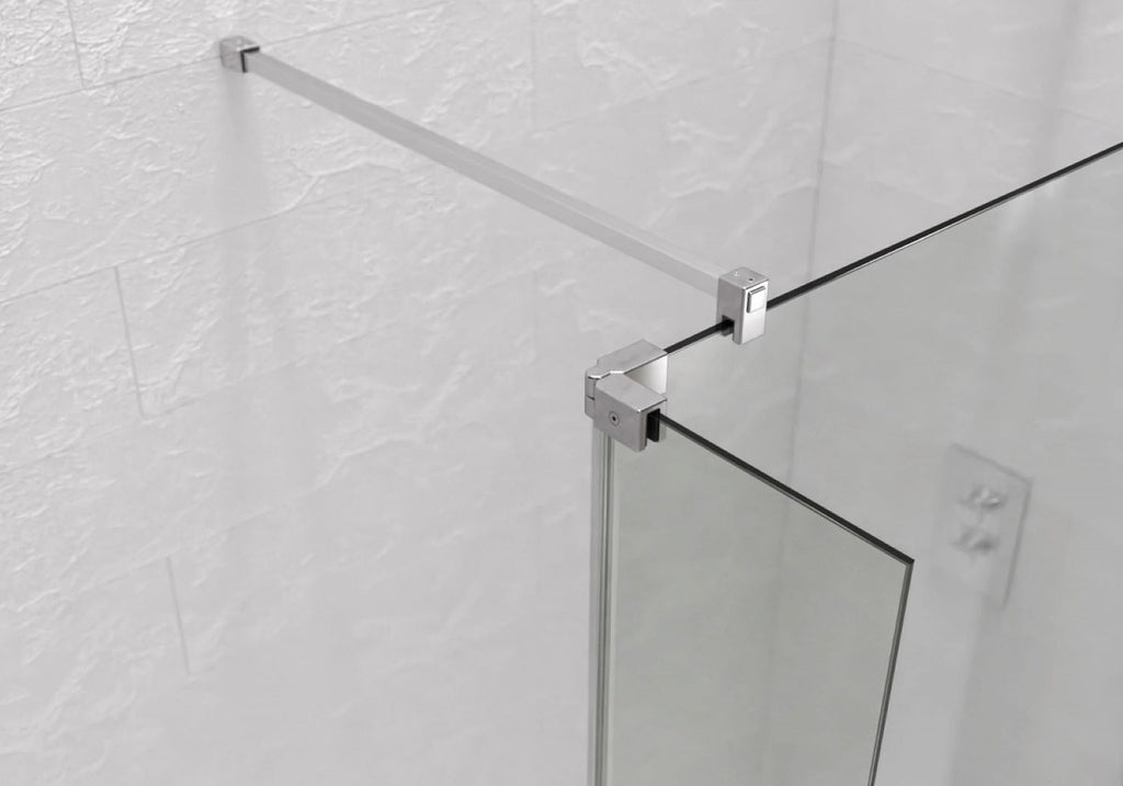 Kudos Showers Ultimate2 10mm Brushed Gold 400 Left Hand Hinged Deflector Panel