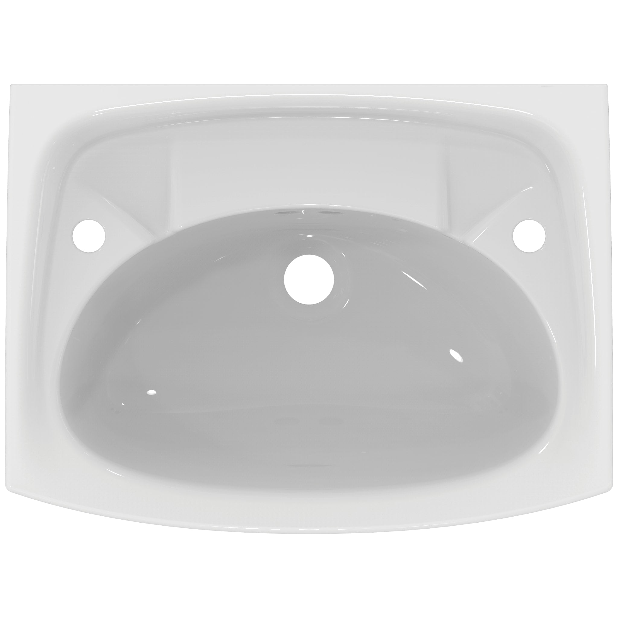 Armitage Shanks Sandringham Royalex 56cm washbasin, 2 corner tapholes with overflow and chainstay hole