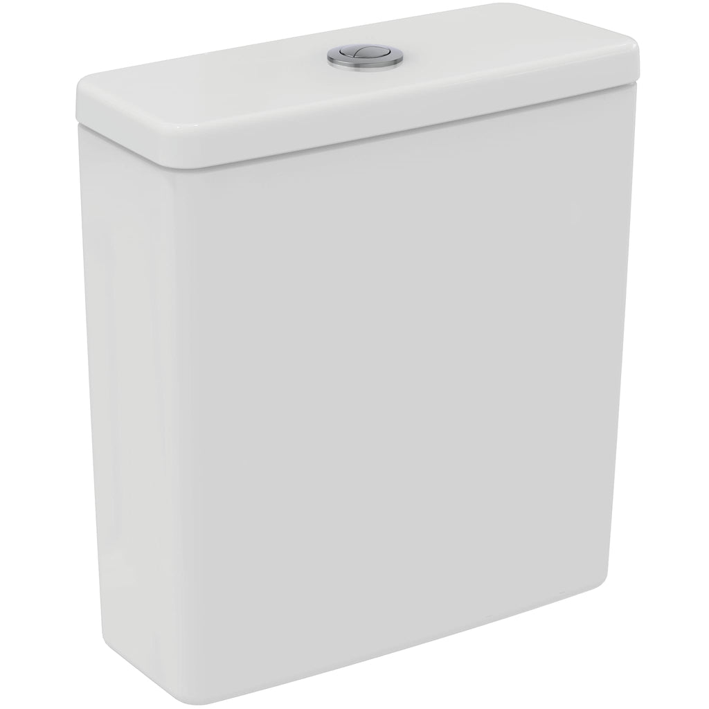 Ideal Standard i.Life A & S close coupled compact cistern 4/2 6 litre dual flush valve bottom supply and internal overflow, white