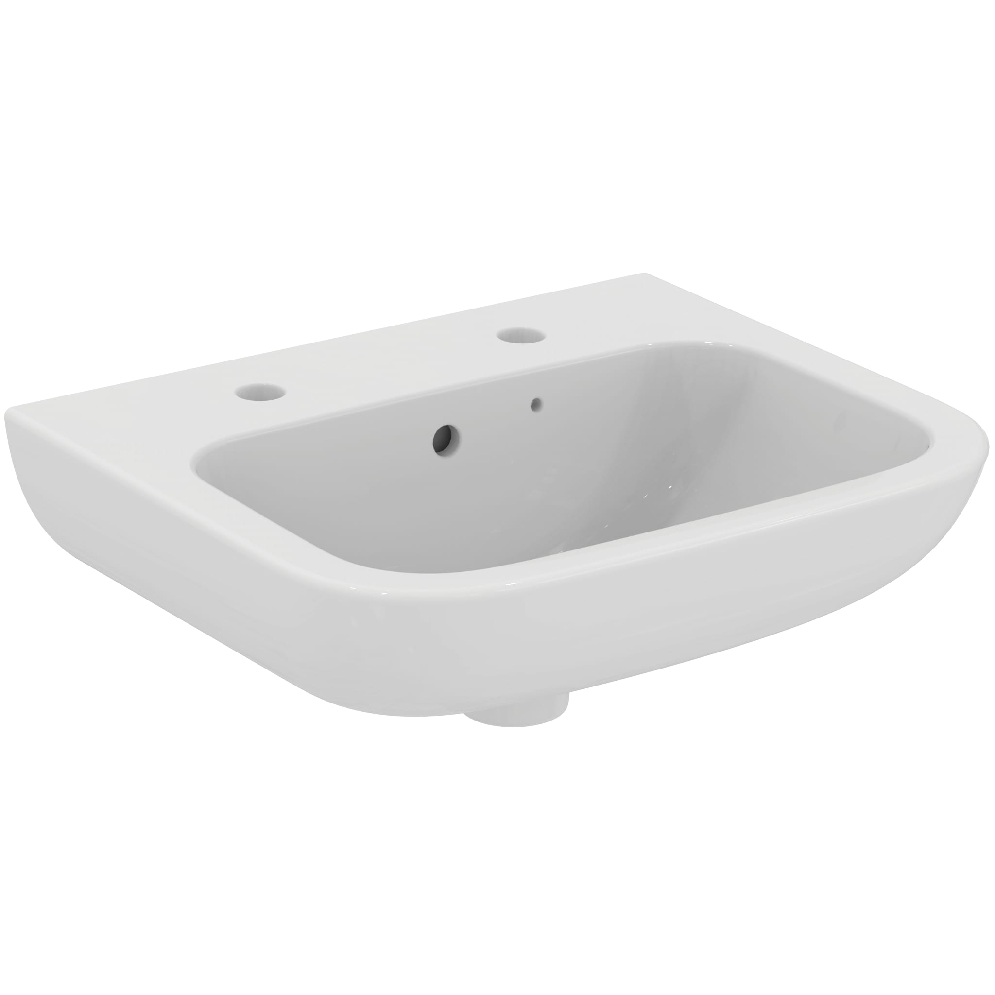 Armitage Shanks Portman 21 50cm 2 tapholes washbasin with overflow and chainstay hole.