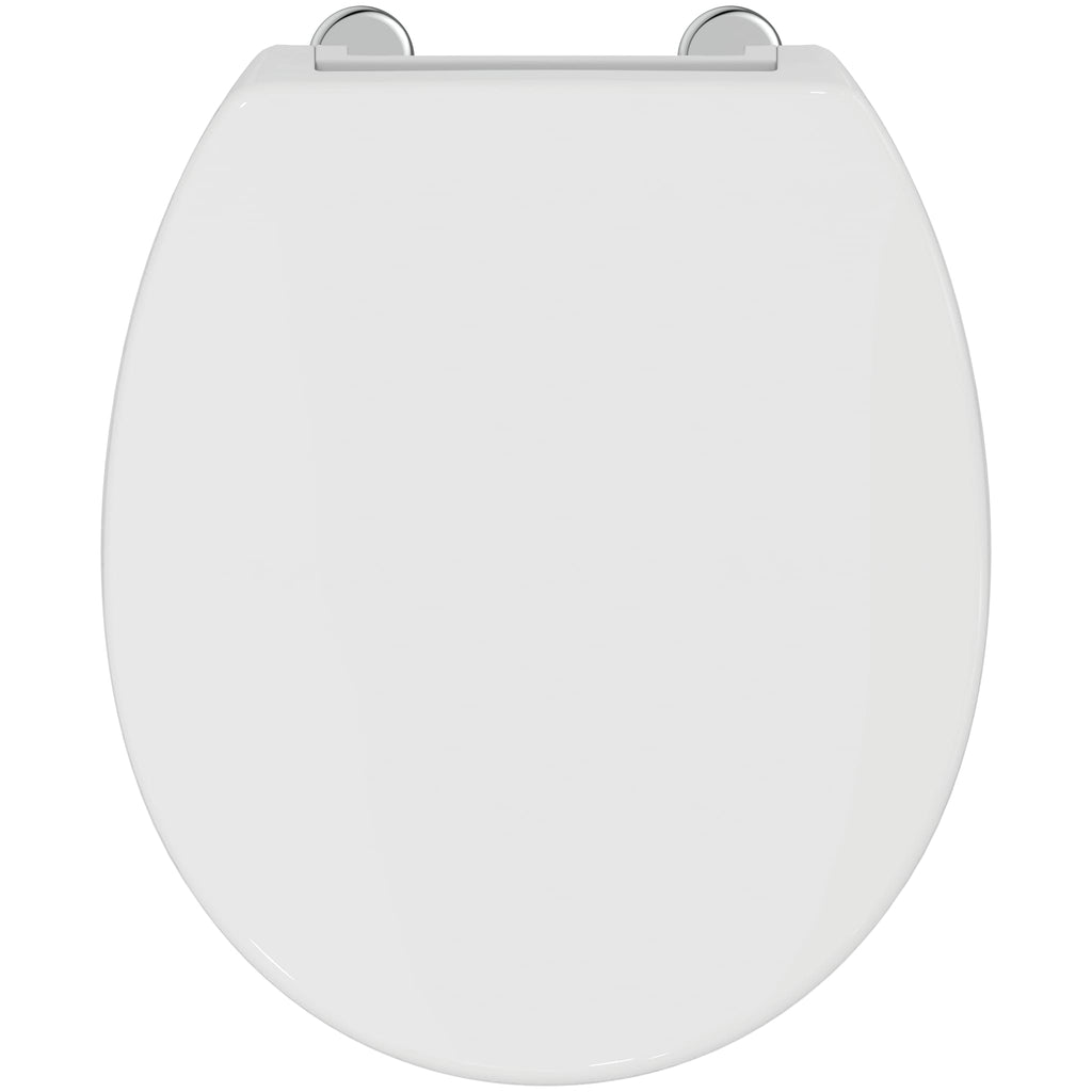 Armitage Shanks Contour 21 toilet seat and cover with top fixing hinges, white.