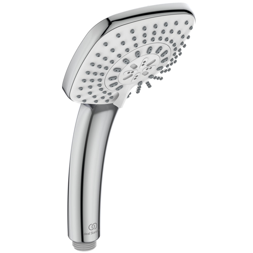 Ideal Standard Easybox Slim Built-In thermostatic shower pack with square faceplate and Idealrain Cube M3 kit Chrome