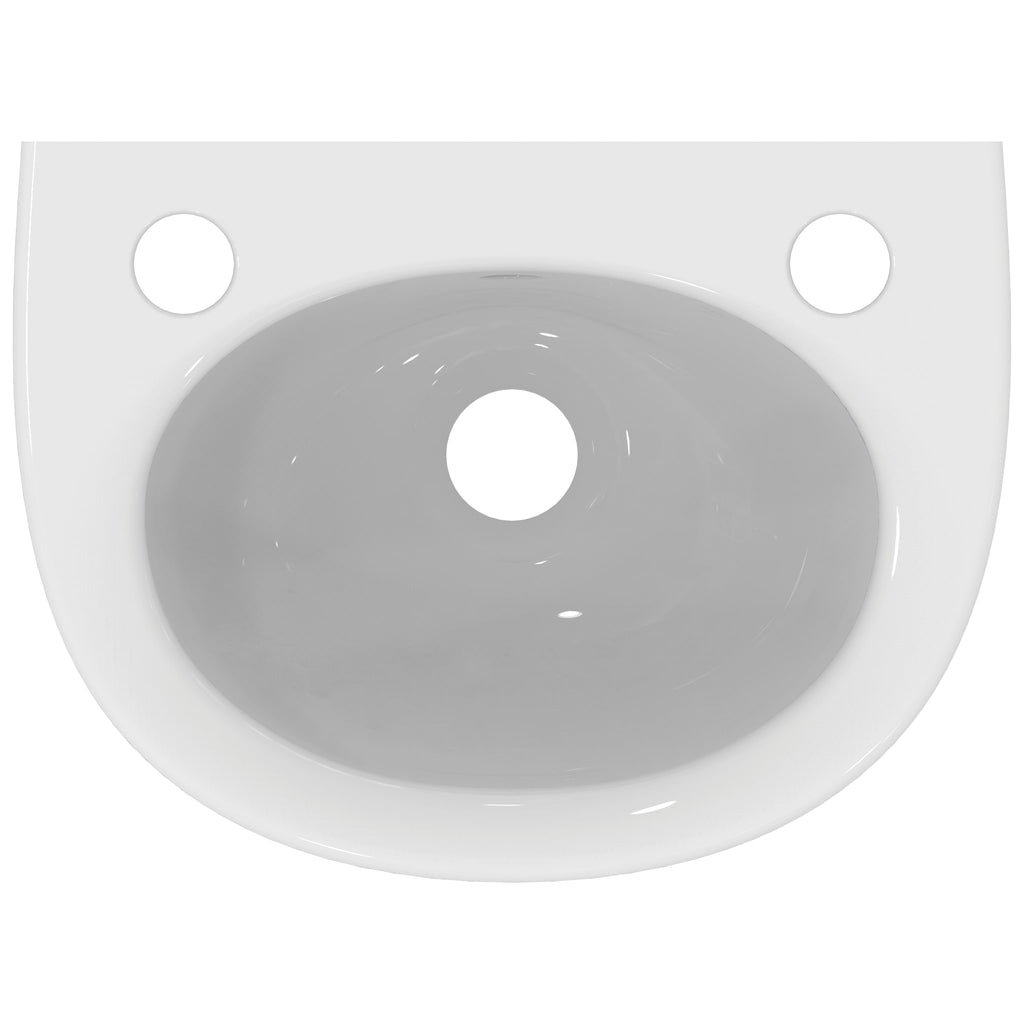 Armitage Shanks Sandringham 21 35cm 2 taphole handrinse basin with overflow and chainstay hole
