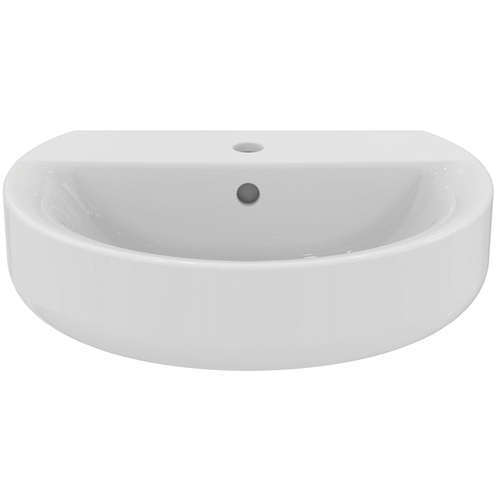 Ideal Standard Concept Sphere Washbasin 1 Tap Hole Witap Hole Overflow White 550 mm