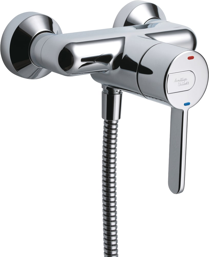 Armitage Shanks Contour 21 Lever Operated Exposed Thermostatic Shower Mixer Valve Chrome A4130AA.