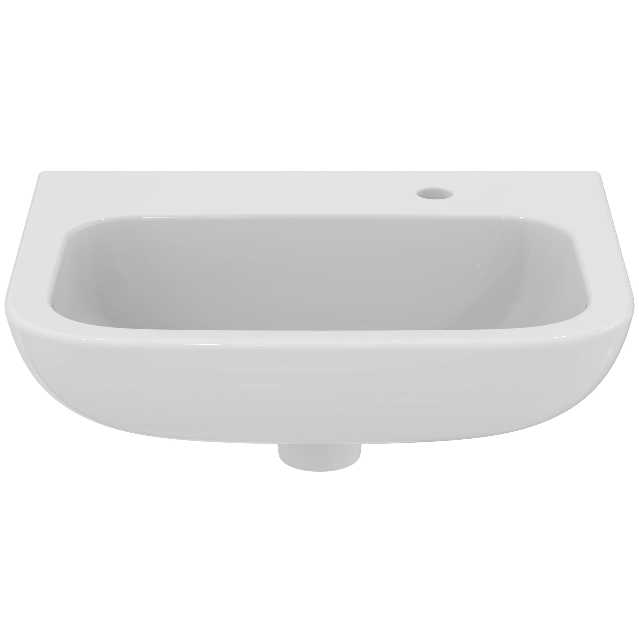 Armitage Shanks Portman 21 50cm 1 right-hand taphole washbasin, no overflow, no chainstay hole.