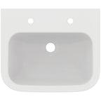 Armitage Shanks Portman 21 50cm 2 taphole washbasin, no overflow, no chainstay hole.