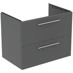 Ideal Standard i.Life B 800mm Wall Hung Vanity Unit With 2 Drawers Matt Quartz Grey