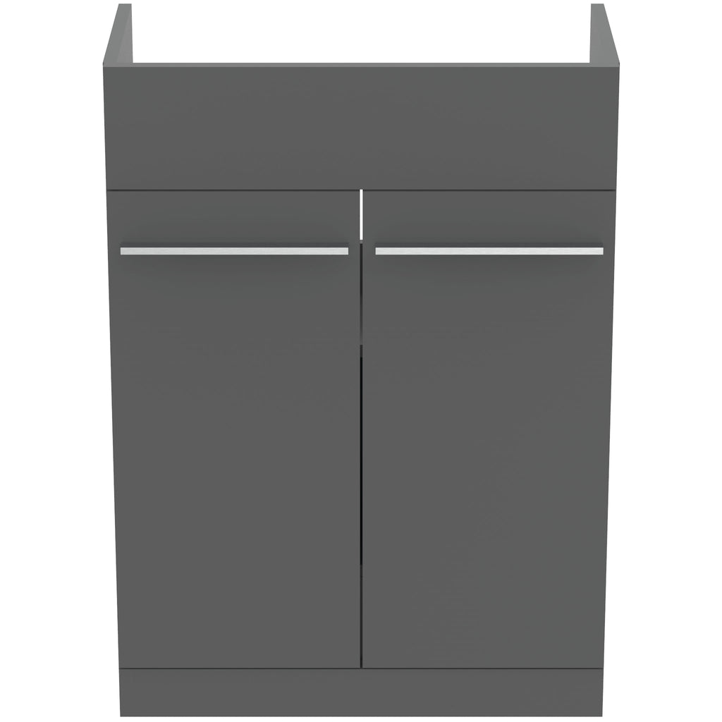 Ideal Standard i.Life A Slimline Semi-Recess Basin Unit 600W x 300mmD Quartz Grey Matt