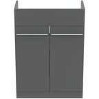Ideal Standard i.Life A Slimline Semi-Recess Basin Unit 600W x 300mmD Quartz Grey Matt