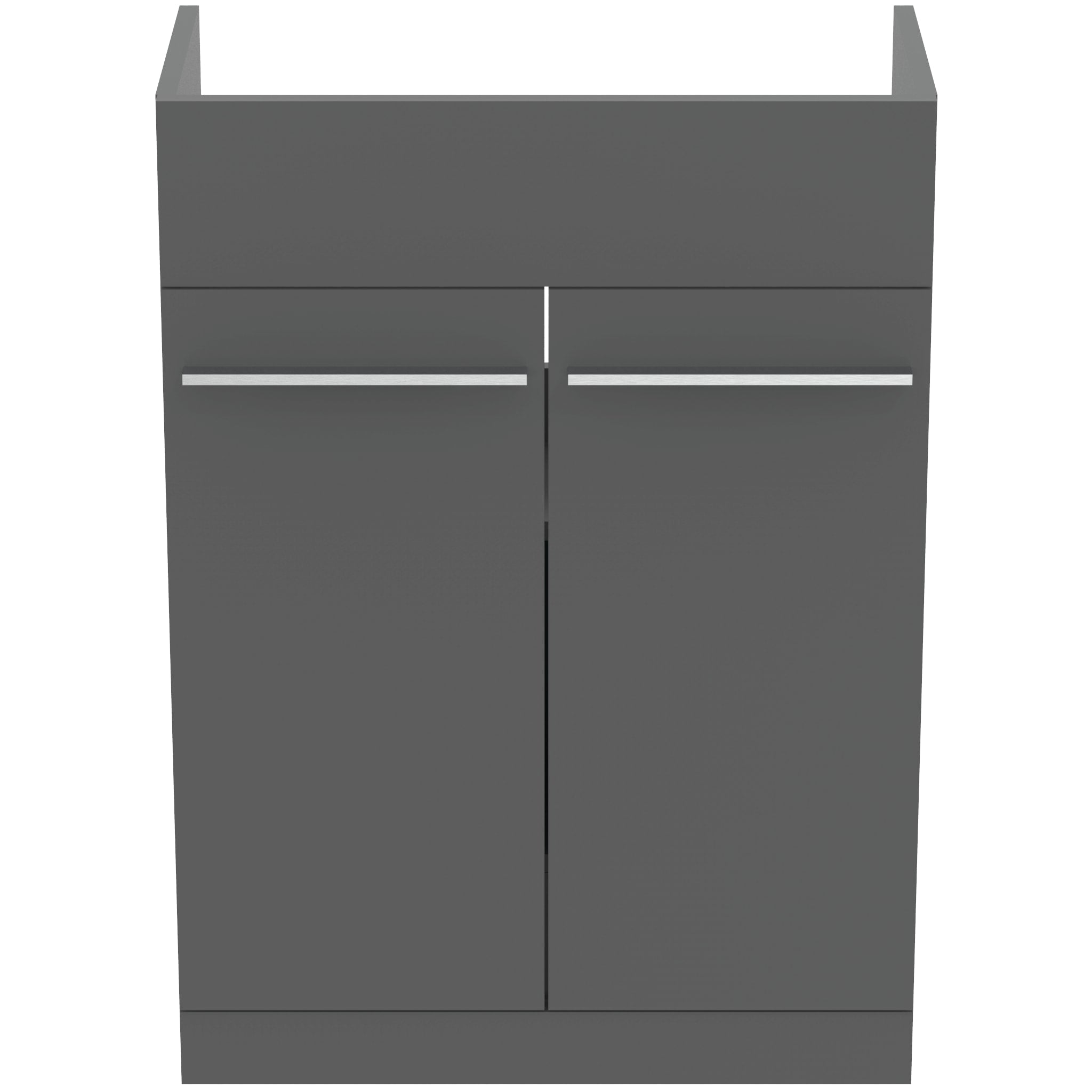 Ideal Standard i.Life A Slimline Semi-Recess Basin Unit 600W x 300mmD Quartz Grey Matt