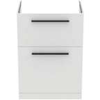 Ideal Standard i.Life A 600mm floor standing vanity unit with 2 drawers (separate handles required), matt white