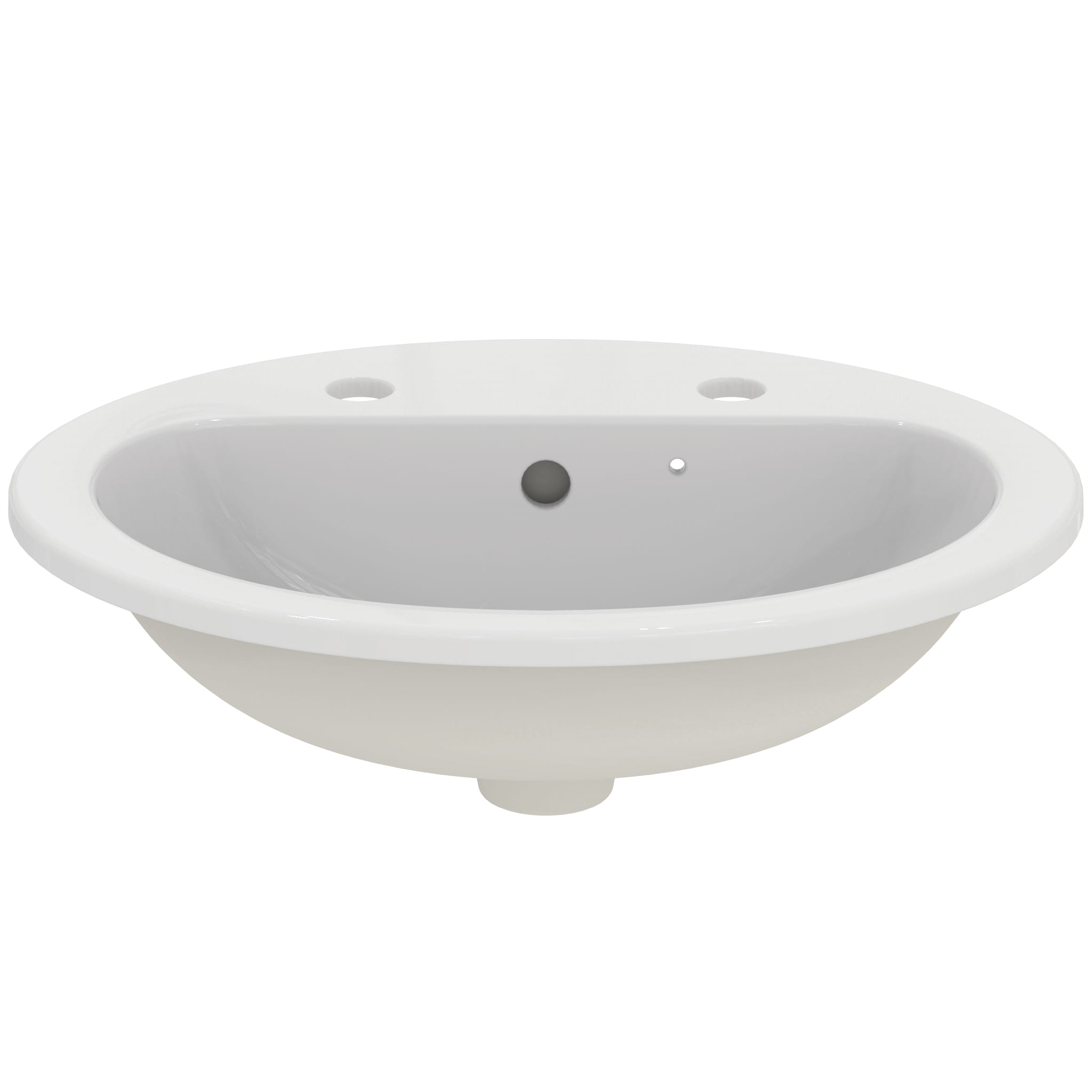 Armitage Shanks Orbit 21 55cm 2 taphole countertop washbasin with overflow and chainstay hole