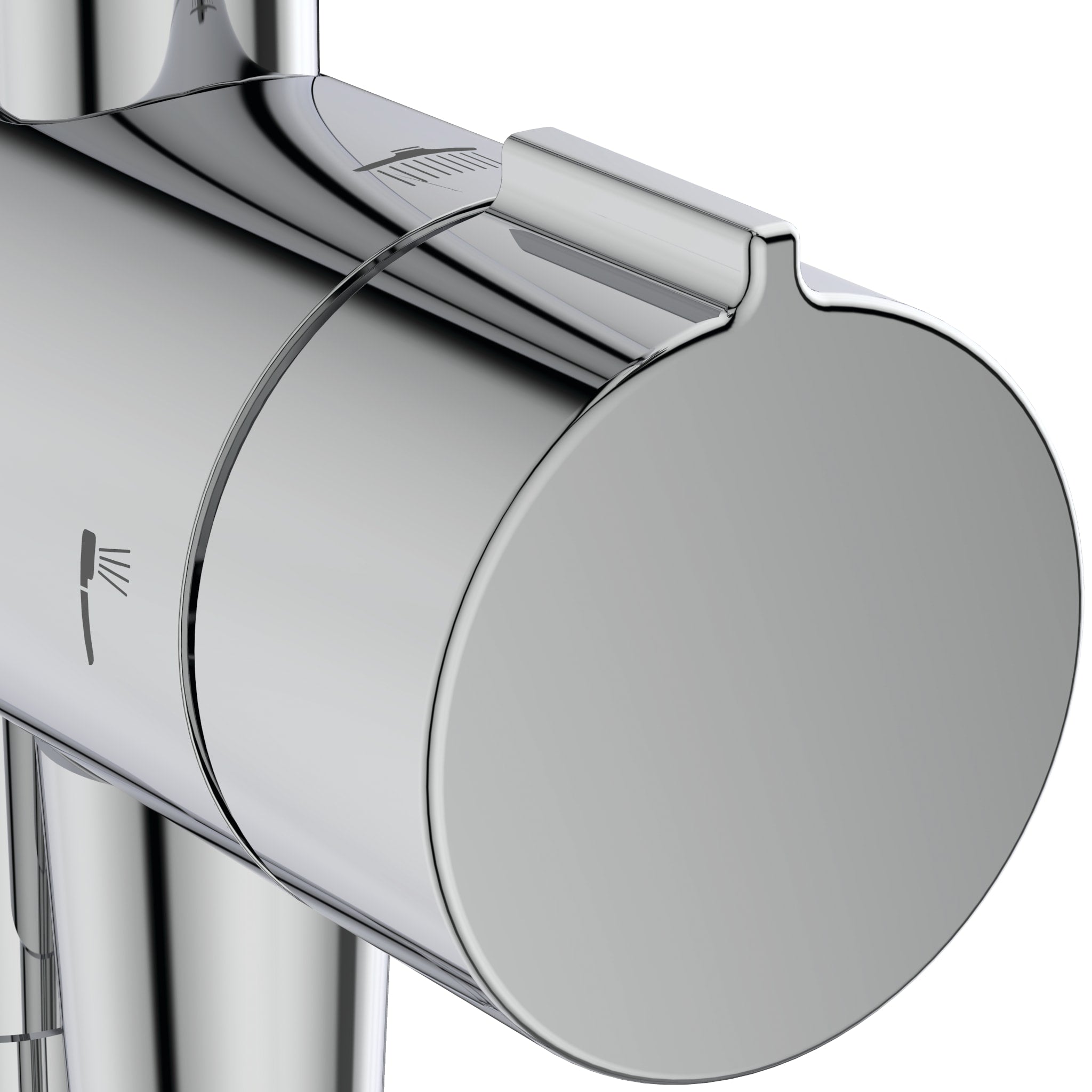 Ideal Standard Ceraflow T25+ shower diverter system with 260mm 2 function showerhead and 100mm 2 function handspray Chrome