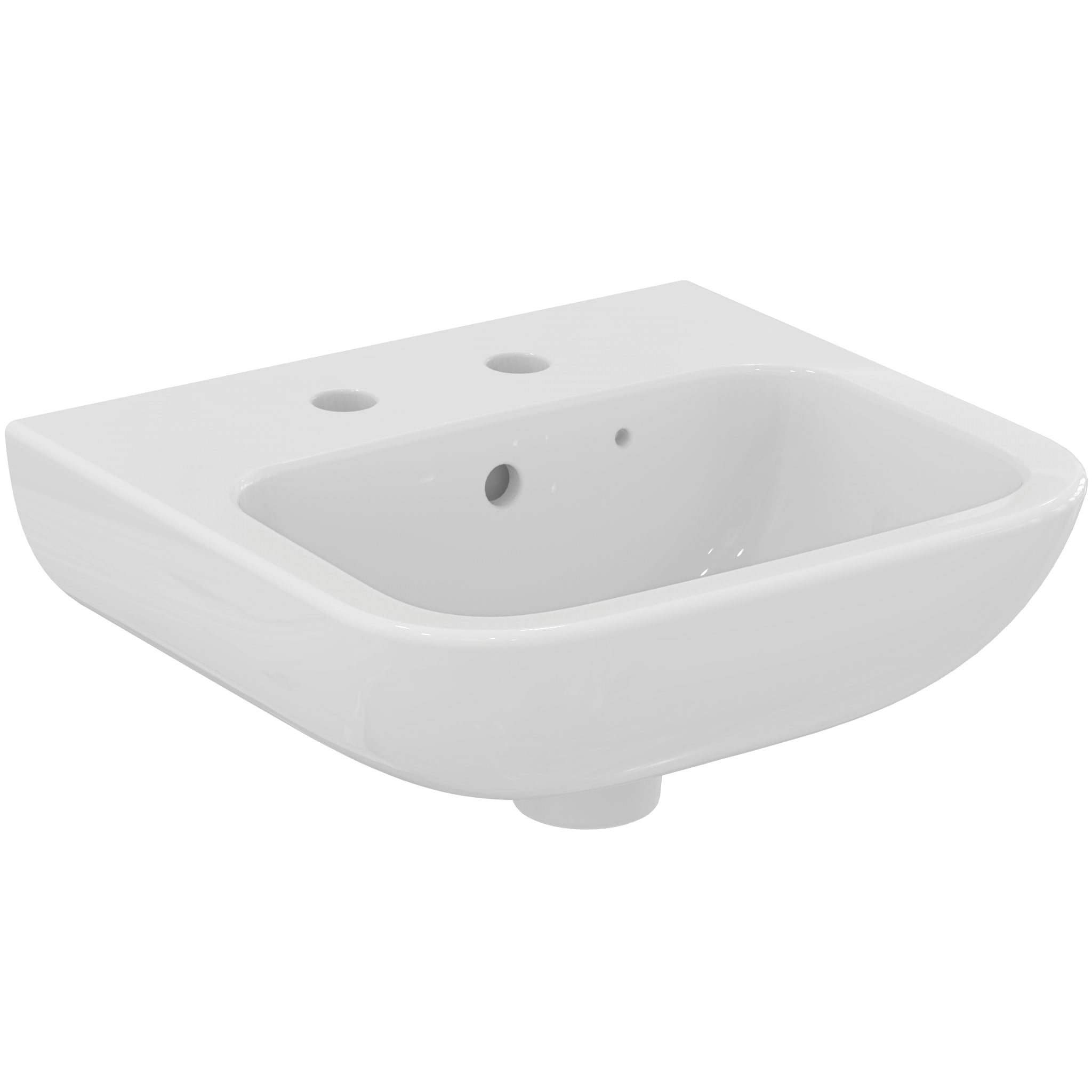 Armitage Shanks Portman 21 40cm 2 taphole (at 100mm) washbasin with overflow and chainstay hole.