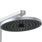 Ideal Standard Ceratherm ALU+ Shower System with exposed single lever shower mixer 260mm 2 function shower head 100mm 2 function handspray and 2 shelves silver