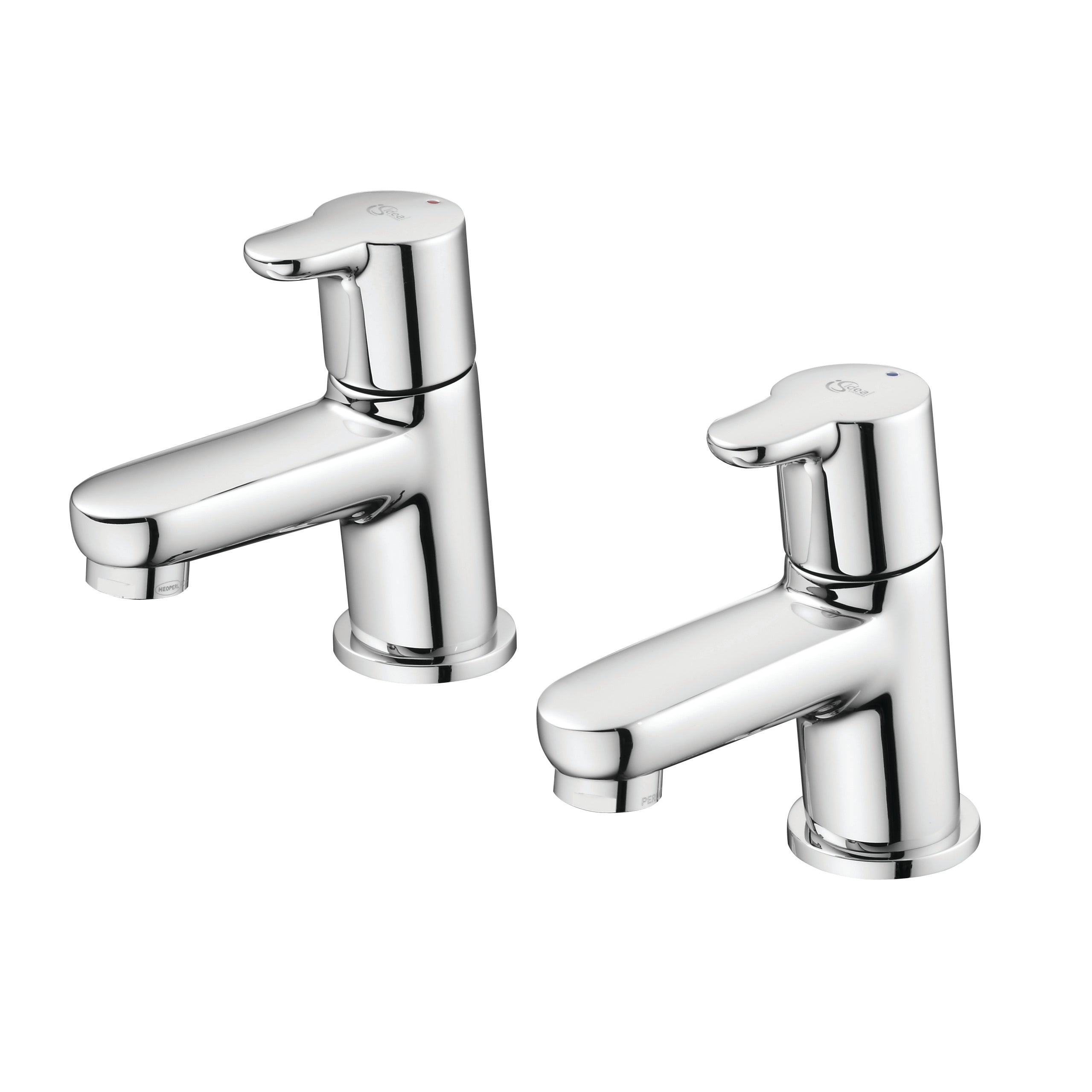 Ideal Standard Concept Blue Basin Pillar Taps Chrome