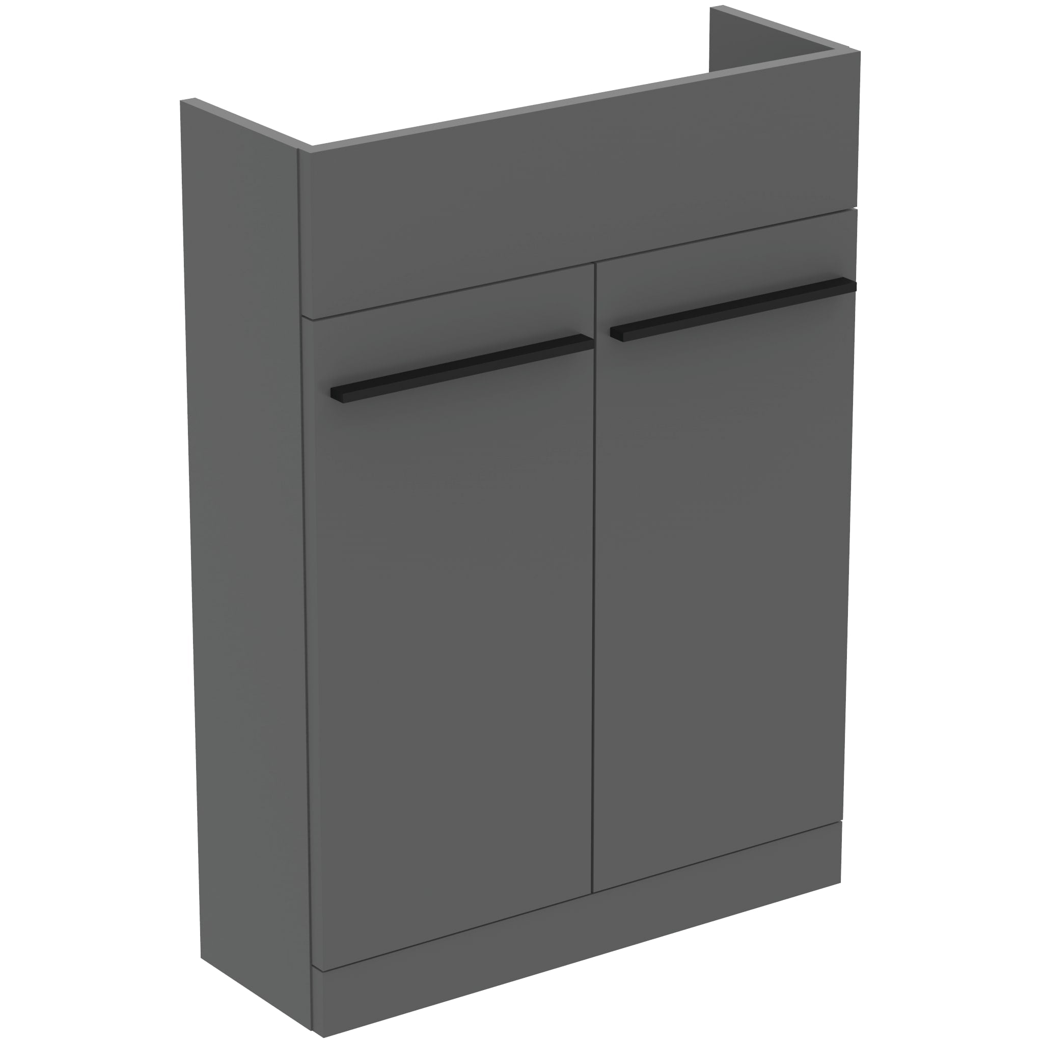 Ideal Standard i.Life S Slimline Floorstanding 2 Doors Semi-Recess Unit 600(W)mm Quartz Grey Matt