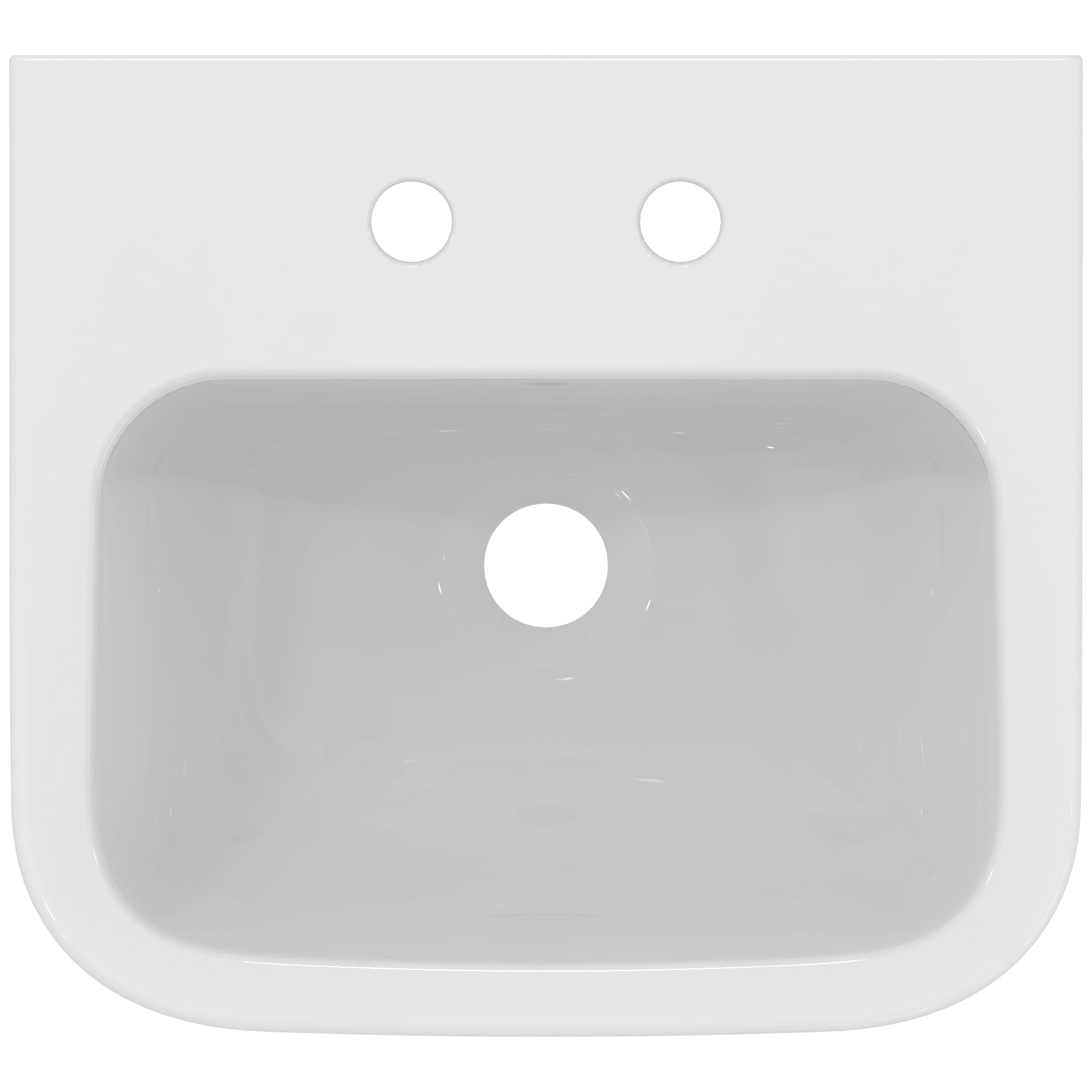 Armitage Shanks Portman 21 40cm 2 taphole (at 100mm) washbasin with overflow and chainstay hole.