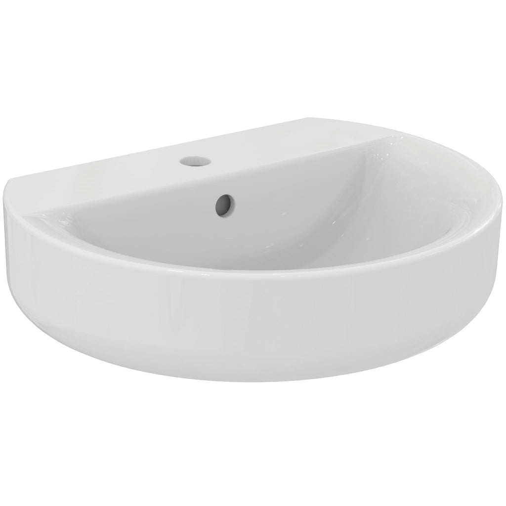Ideal Standard Concept Sphere Washbasin 1 Tap Hole Witap Hole Overflow White 550 mm