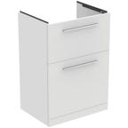 Ideal Standard i.Life A 600mm floor standing vanity unit with 2 drawers (separate handles required), matt white