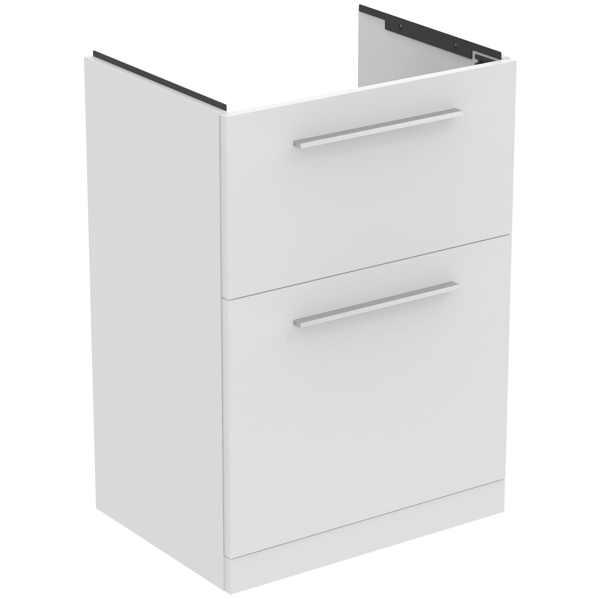 Ideal Standard i.Life A 600mm floor standing vanity unit with 2 drawers (separate handles required), matt white