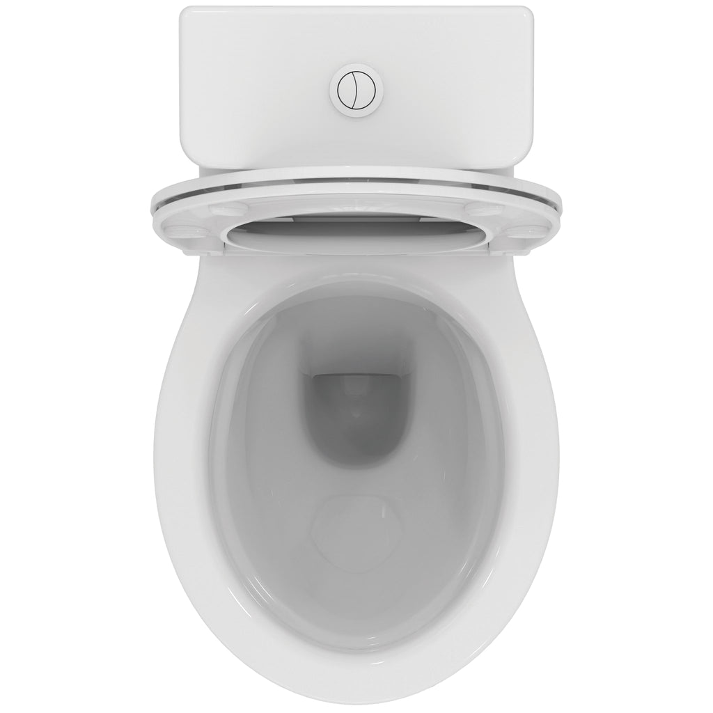 Ideal Standard Simplicity+ Close-coupled open bowl toilet bundle 365x620mm horizontal outlet