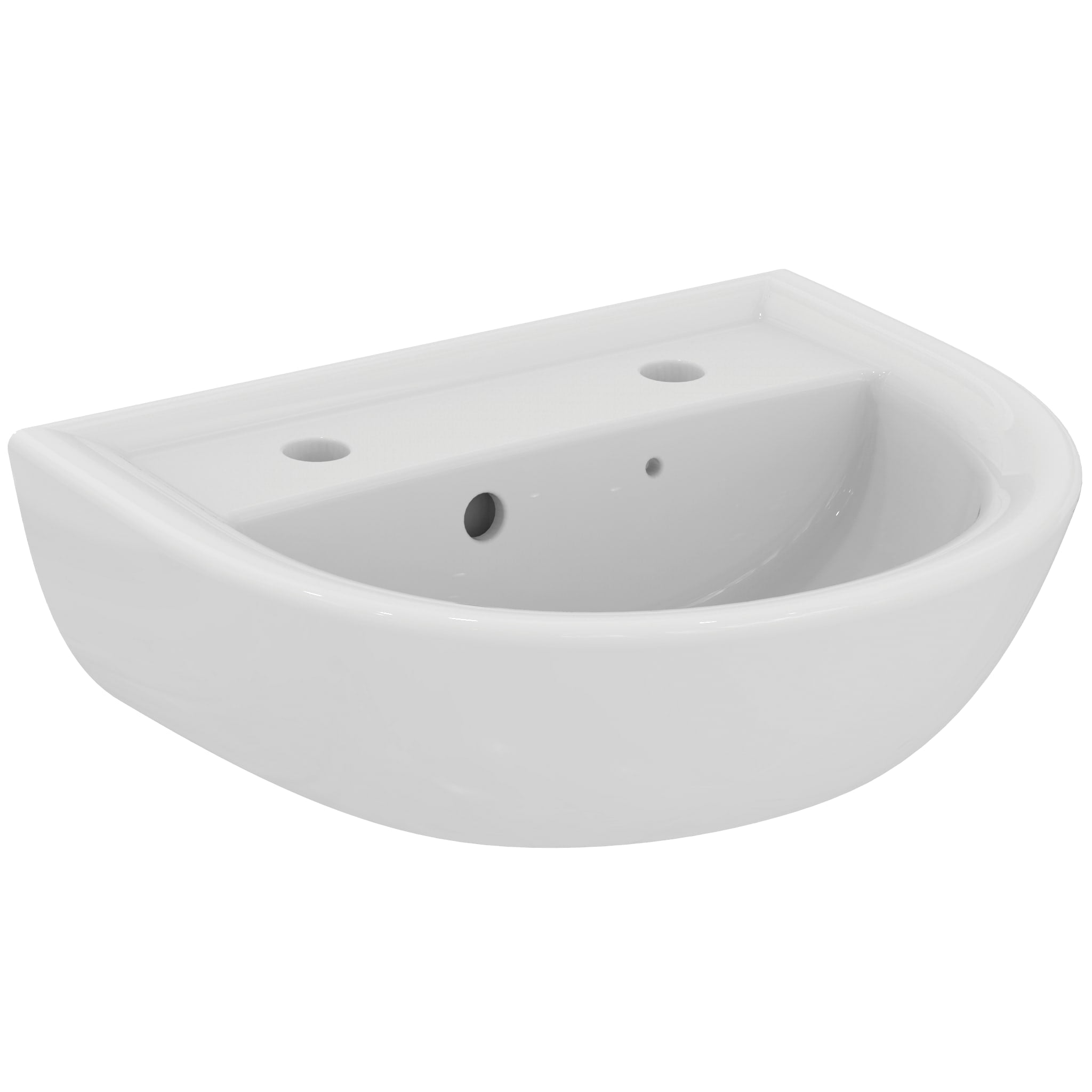 Armitage Shanks Sandringham 21 45cm 2 taphole handrinse pedestal basin with overflow and chainstay hole