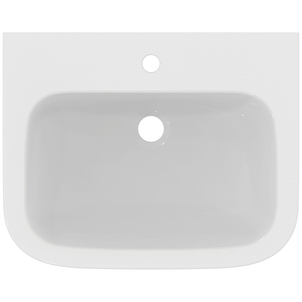 Armitage Shanks Portman 21 60cm 1 taphole washbasin, no overflow or chainstay hole.