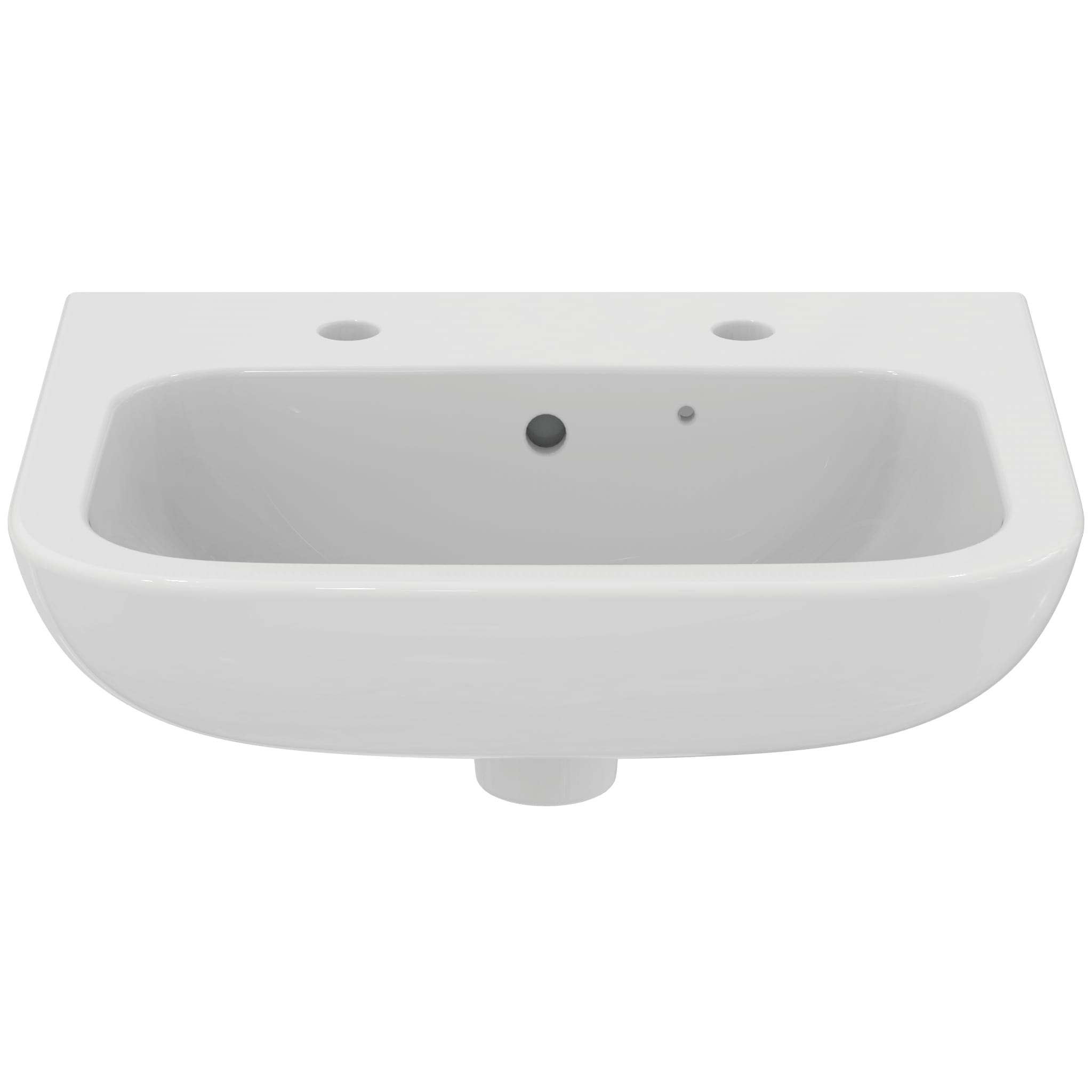 Armitage Shanks Portman 21 50cm 2 tapholes washbasin with overflow and chainstay hole.