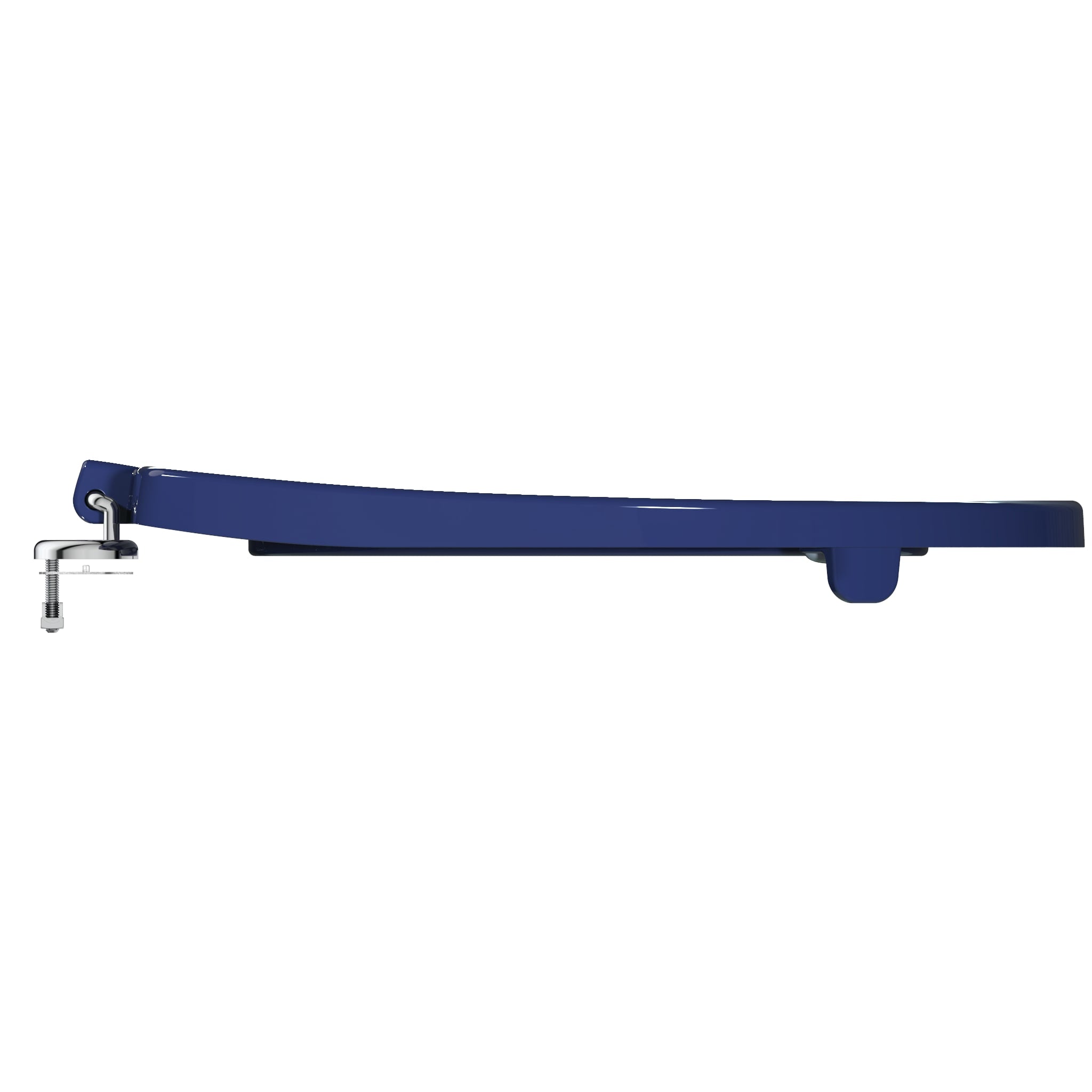 Armitage Shanks Contour 21 toilet seat only with bottom fix hinges for 355mm high toilet bowls, blue.