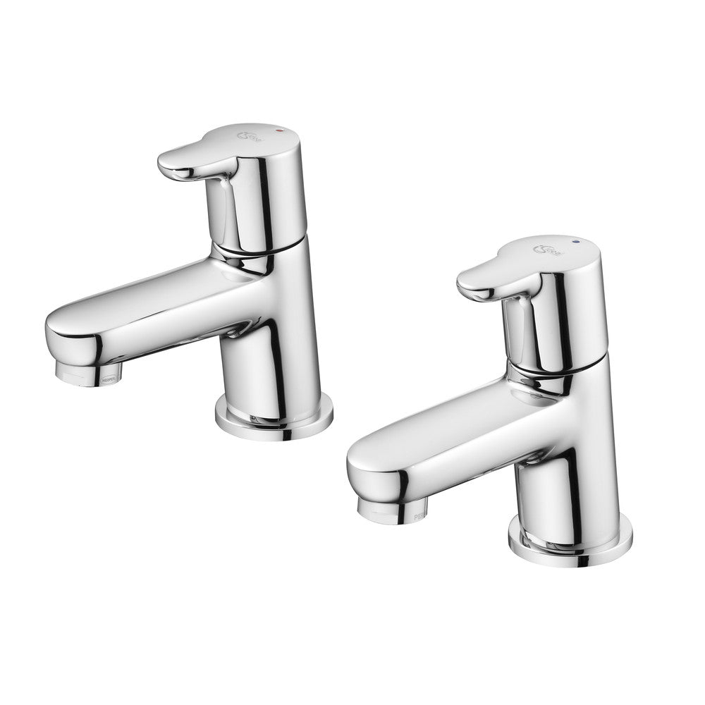 Ideal Standard Concept Blue Basin Pillar Taps Chrome