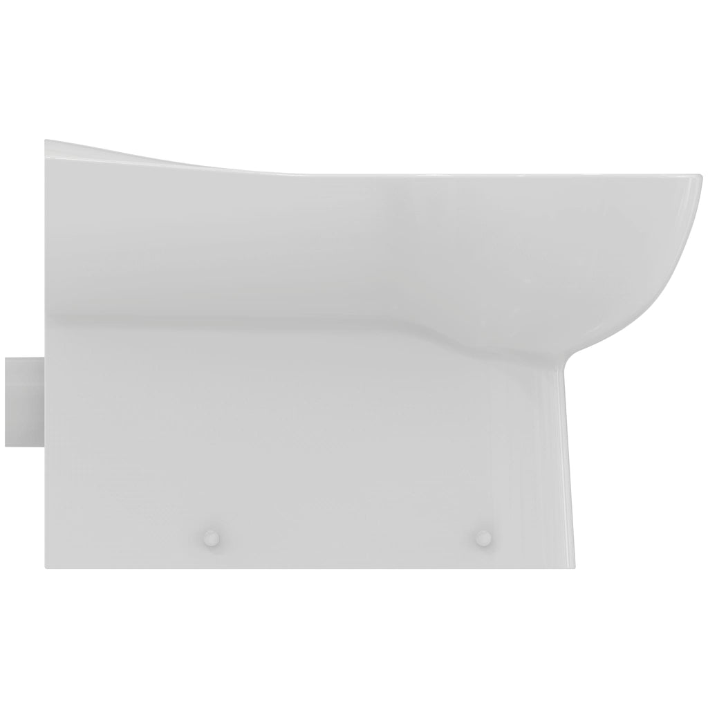 Armitage Shanks Contout 21+ 75cm projection back-to-wall rimless toilet bowl with horizontal outlet and anti-microbial glaze
