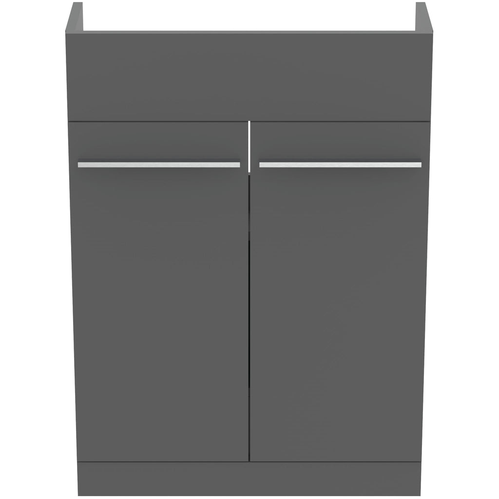 Ideal Standard i.Life S Slimline Floorstanding 2 Doors Semi-Recess Unit 600(W)mm Quartz Grey Matt