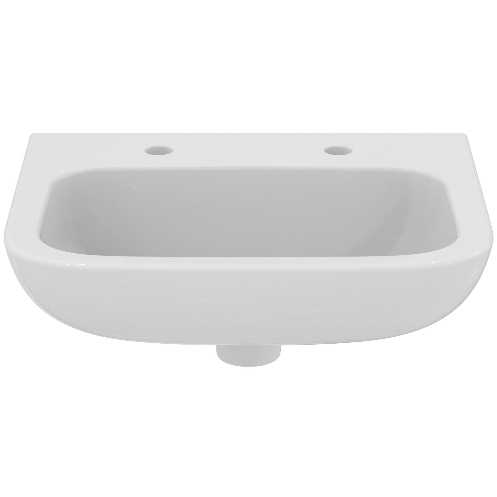 Armitage Shanks Portman 21 50cm 2 taphole washbasin, no overflow, no chainstay hole.