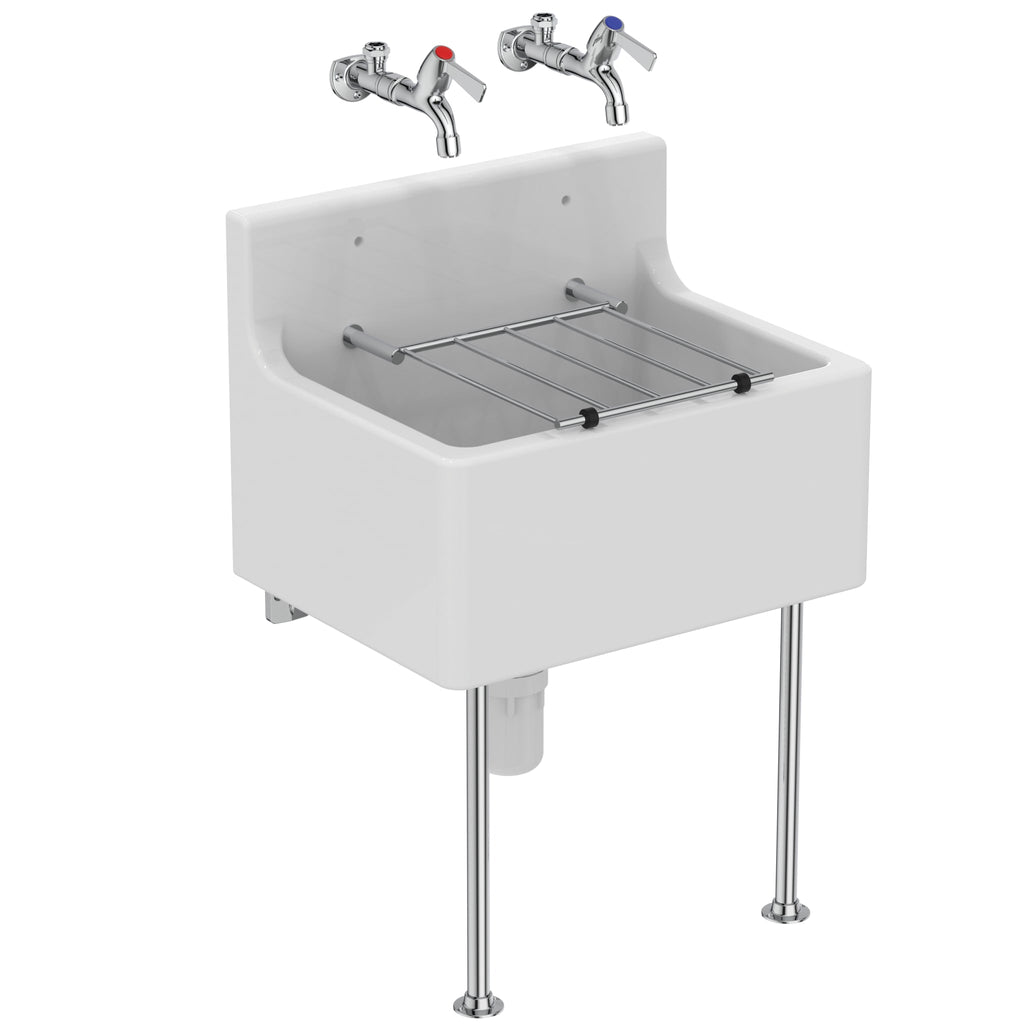 Armitage Shanks - 510 x 380mm Birch Cleaners Sink Pack with Grating and Pads (S047401)