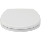 Armitage Shanks Contour 21 toilet seat and cover with bottom fixing hinges for 305mm toilet bowls, white.