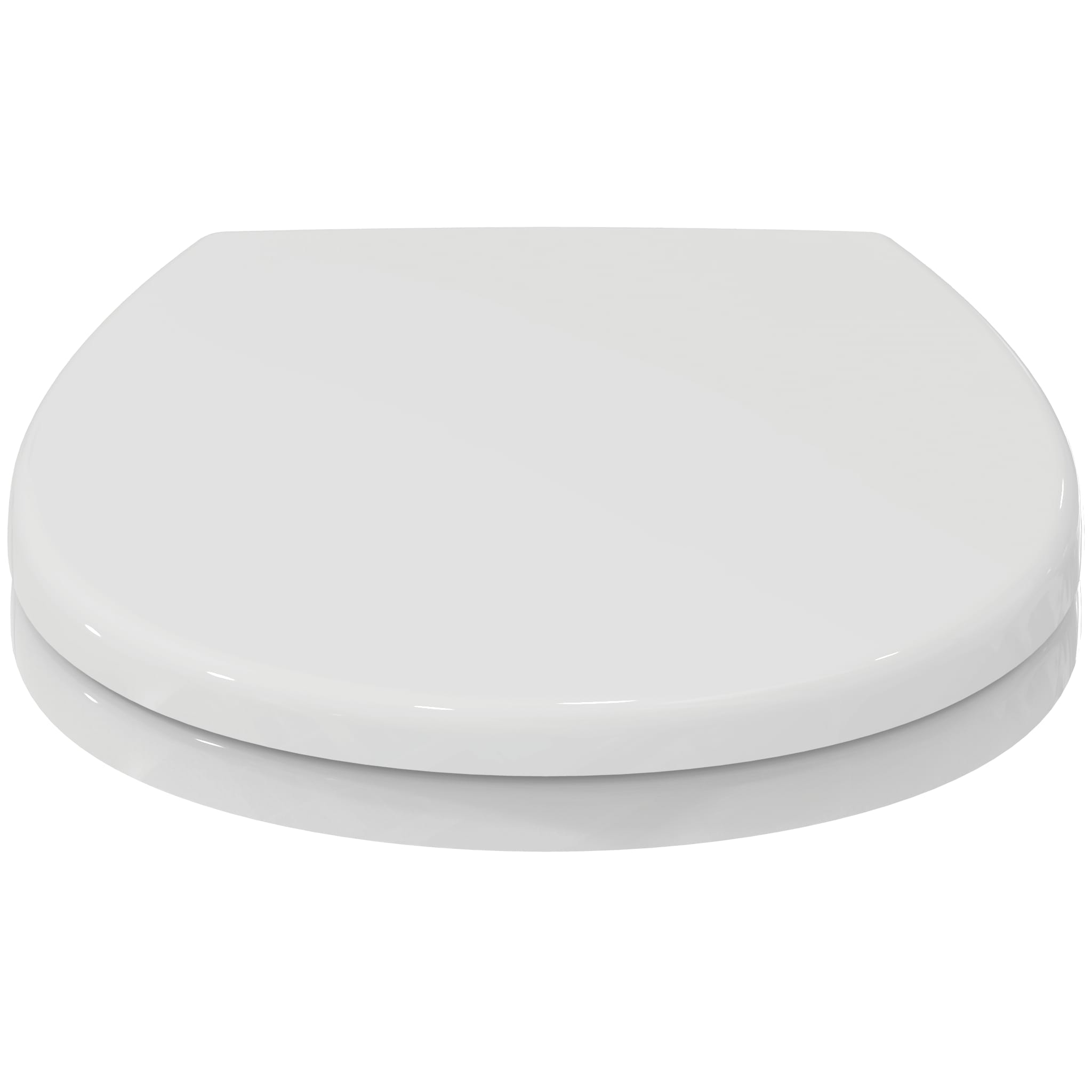 Armitage Shanks Contour 21 toilet seat and cover with bottom fixing hinges for 305mm toilet bowls, white.